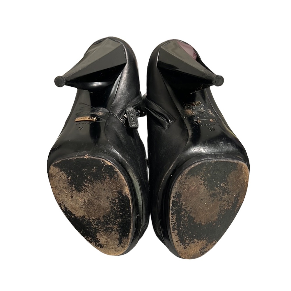 Gucci Black Elastic And Leather Isadora Gladiator Booties Size 39 - Picture 15 of 15